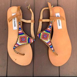 Steve Madden Beaded Sandals Sz 6